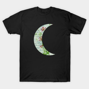 Floral Sheet Music - Moon T-Shirt